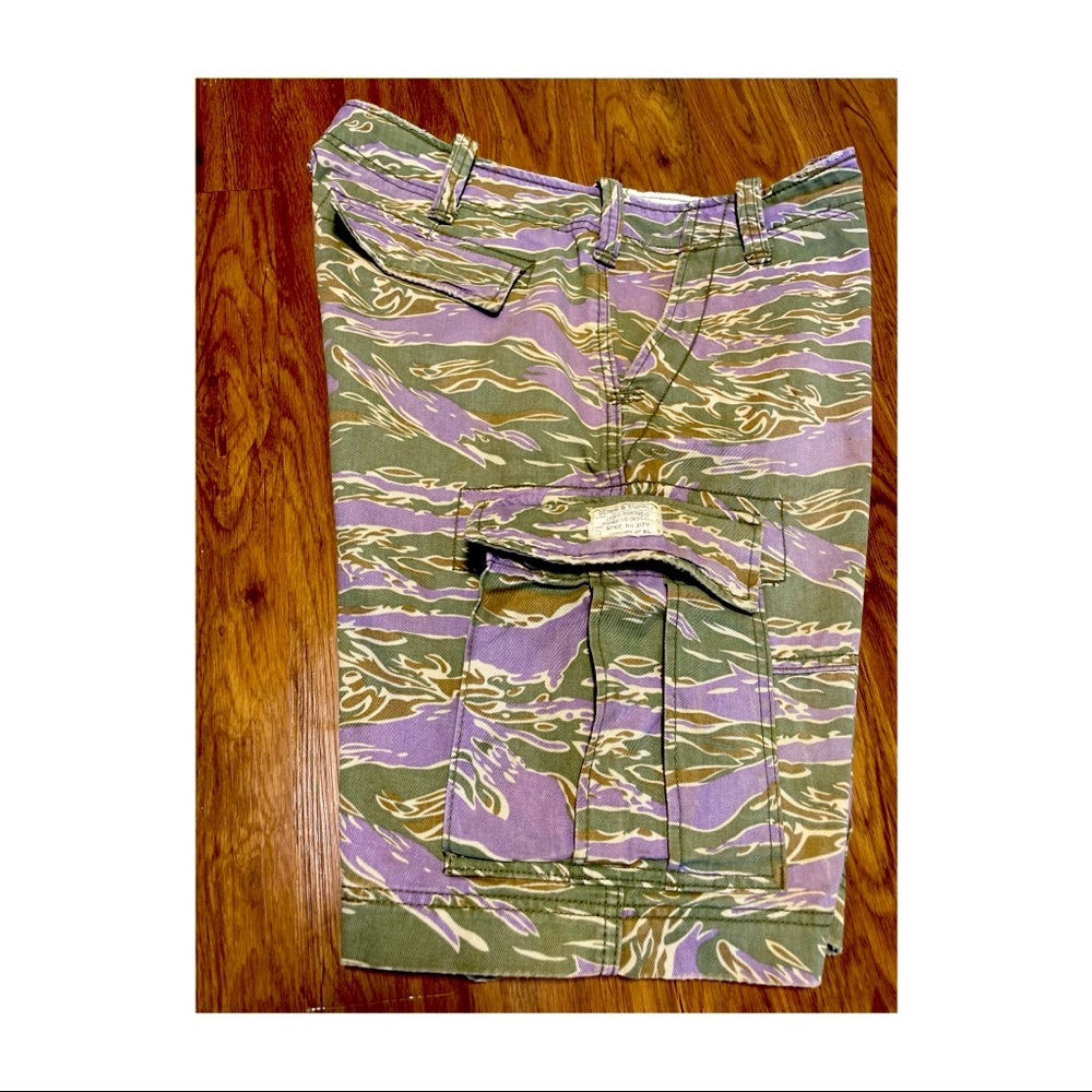 Ralph Lauren Denim & Supply Tiger stripe Camouflage Cargo Shorts